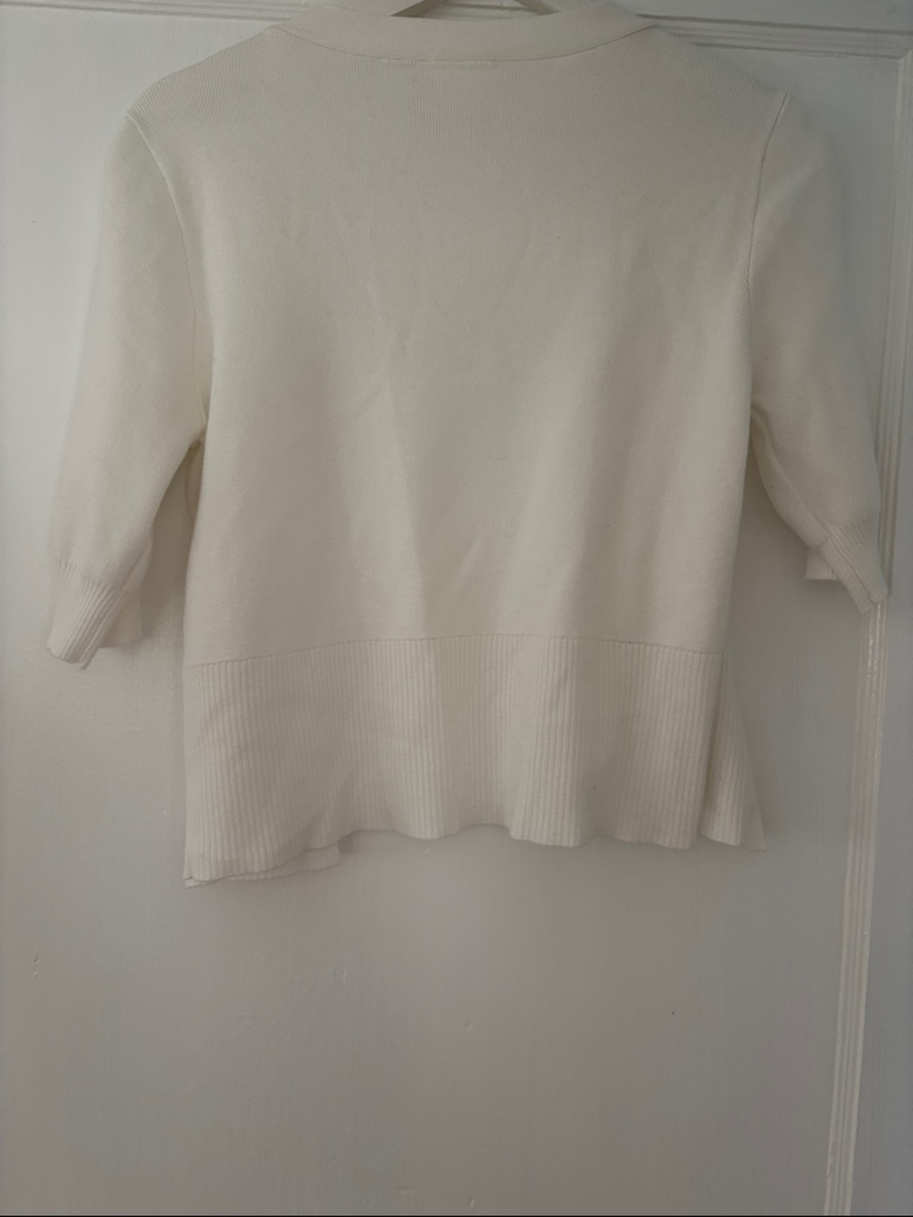 Cyrus Ivory Short-Sleeve Button Cardigan - Picture 3 of 3